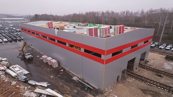 Active construction of a new locomotive and carriage depot is underway